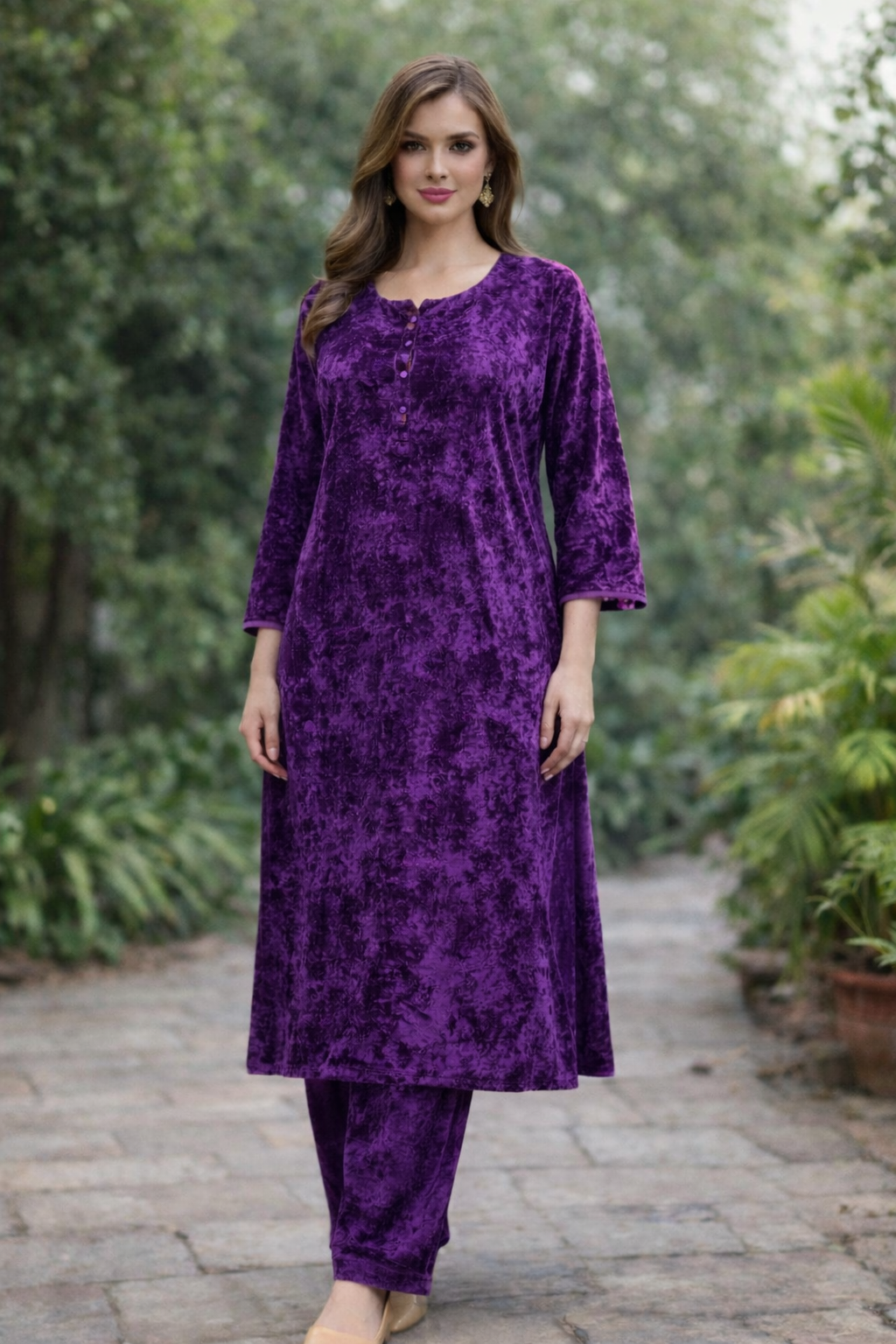Brit 2 piece Valvet Pakistani ladies Winter collection suit B405