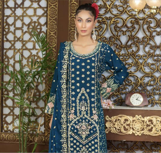 Brit 3 piece chiffon _9029 Pakistani suits B82