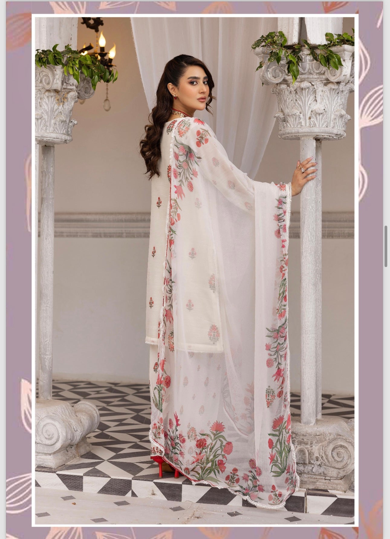 Brit 3 piece luxury Viscose _10057 Farshi Shalwar B110