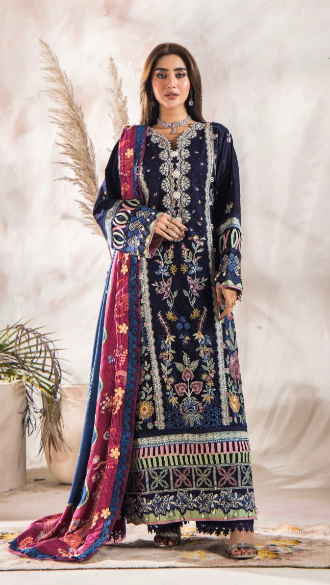 Esha ayesha original 3 piece stitched_7040 Pakistani winter dress