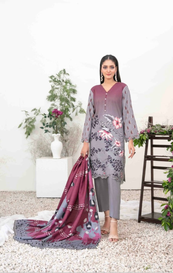 Tawakal 3 piece Dhanak_6054 Pakistani ladies suit B31