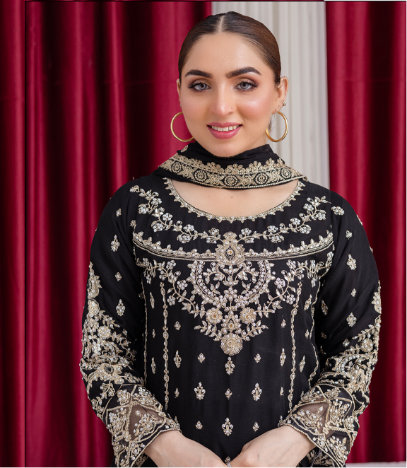 Brit 3 piece luxury chiffon_81042 Pakistani ladies suit B193