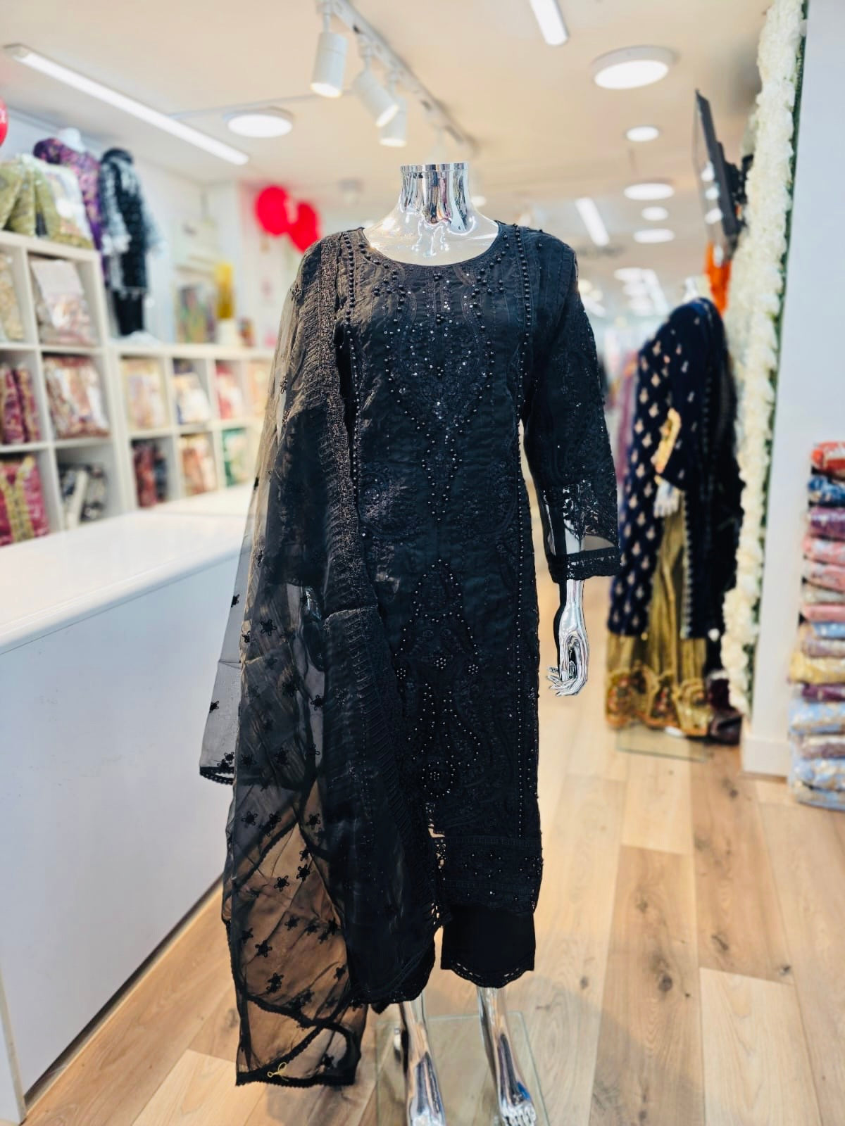 Brit 3 piece organza_8000 Pakistani ladies suit OR1