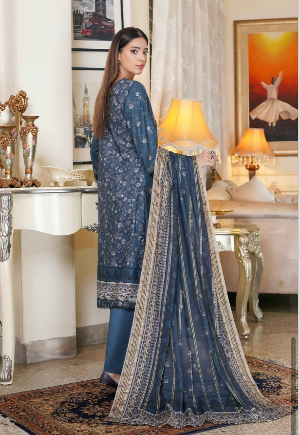 Munira linen 3 piece_1991 Pakistani ladies suit B63