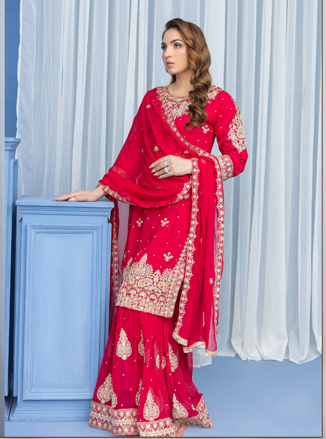 Brit Mother and Daughter 3 piece Chiffon_100292 B100