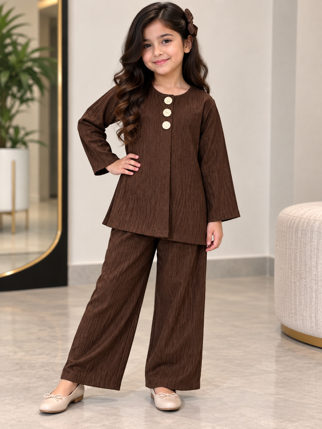 Kids 2 piece modest wear cord collection B786