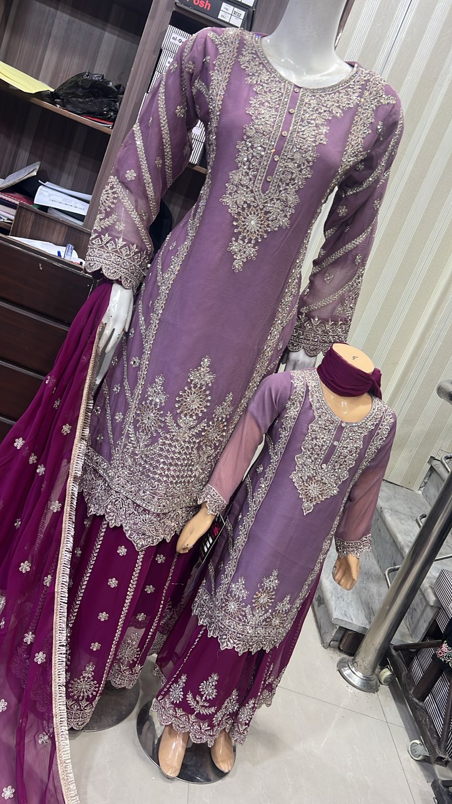 Brit Mother and Daughter 3 piece Chiffon_81042 B178