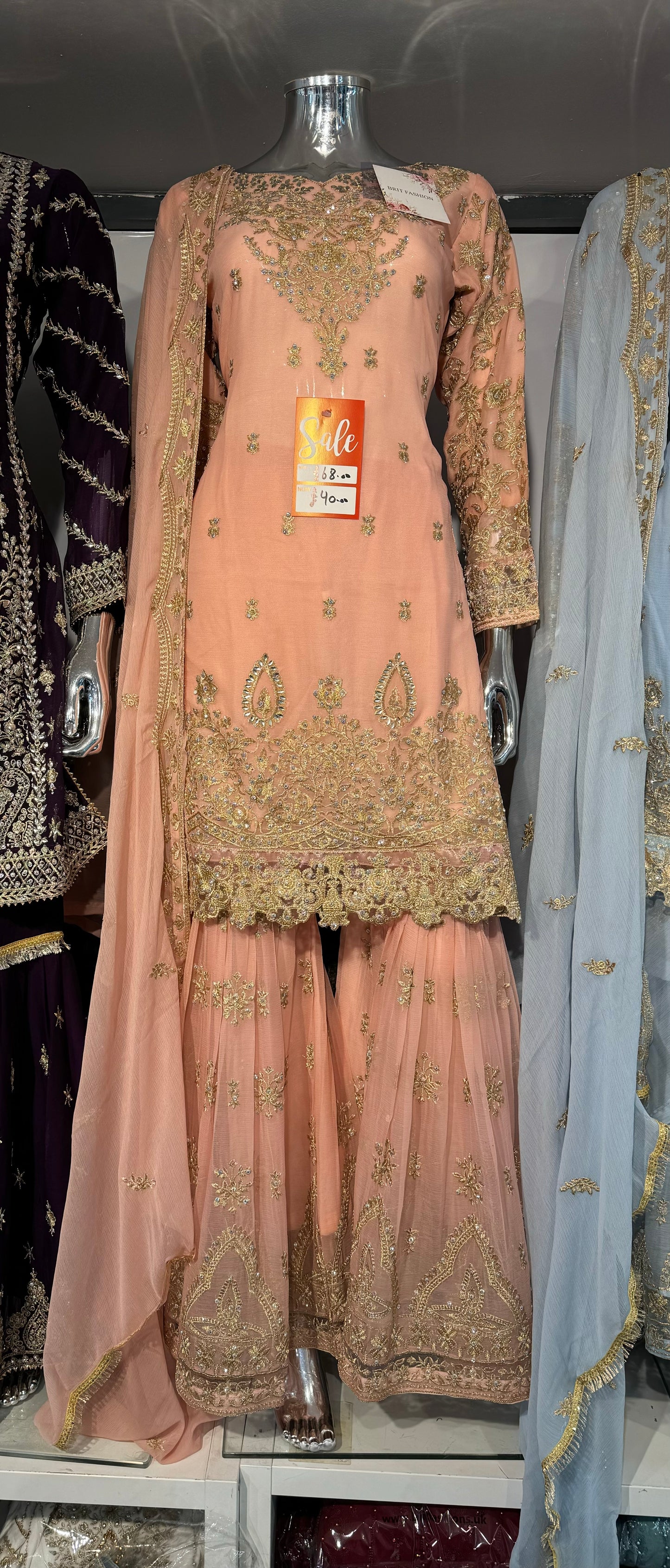 Brit 3 piece luxury chiffon_81042 Pakistani ladies suit B246