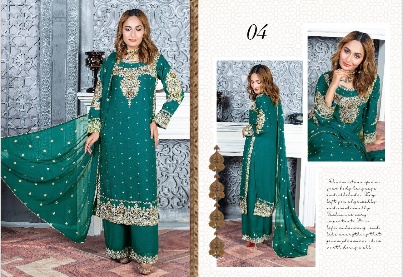 Brit Designer Chiffon_100162 Pakistani ladies suit B127