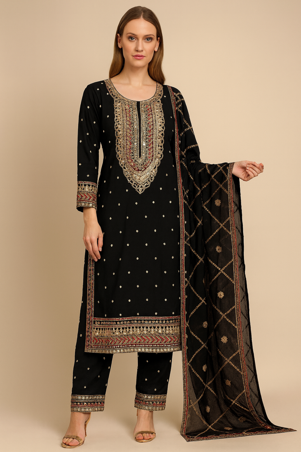Brit 3 piece chiffon_81042 Pakistani ladies suit B271