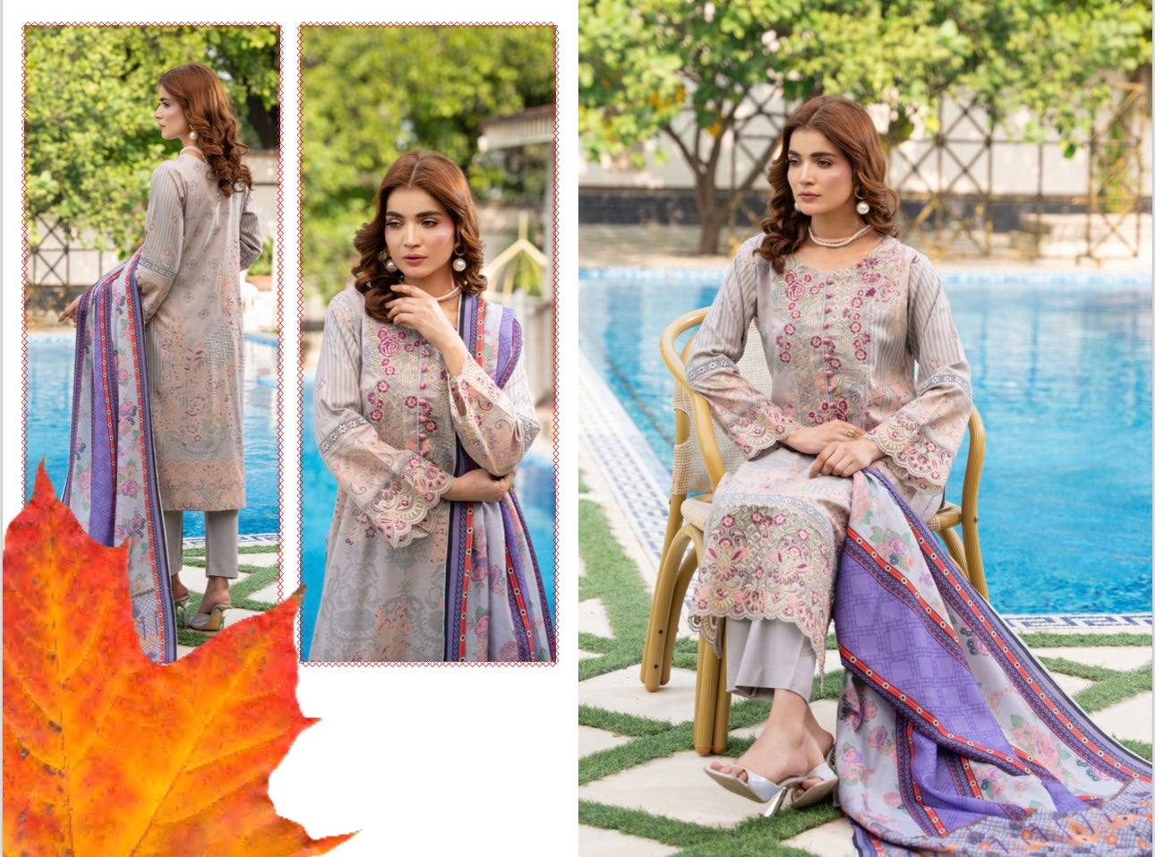 Brit 3 piece Dhanak winter collection Pakistani ladies suit B325