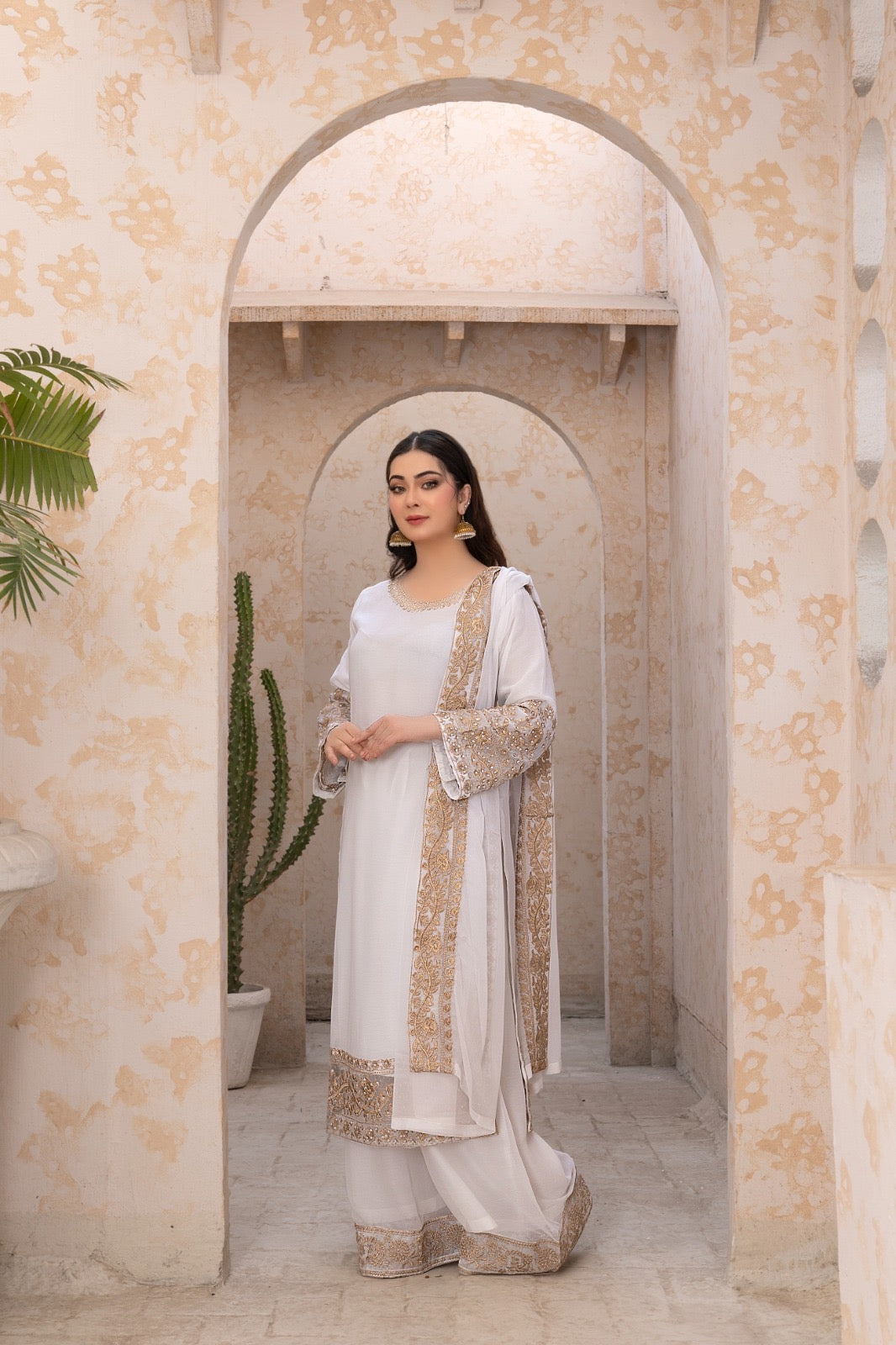 BRIT 3 piece lux CHIFFON_100307 Pakistani ladies suit B159