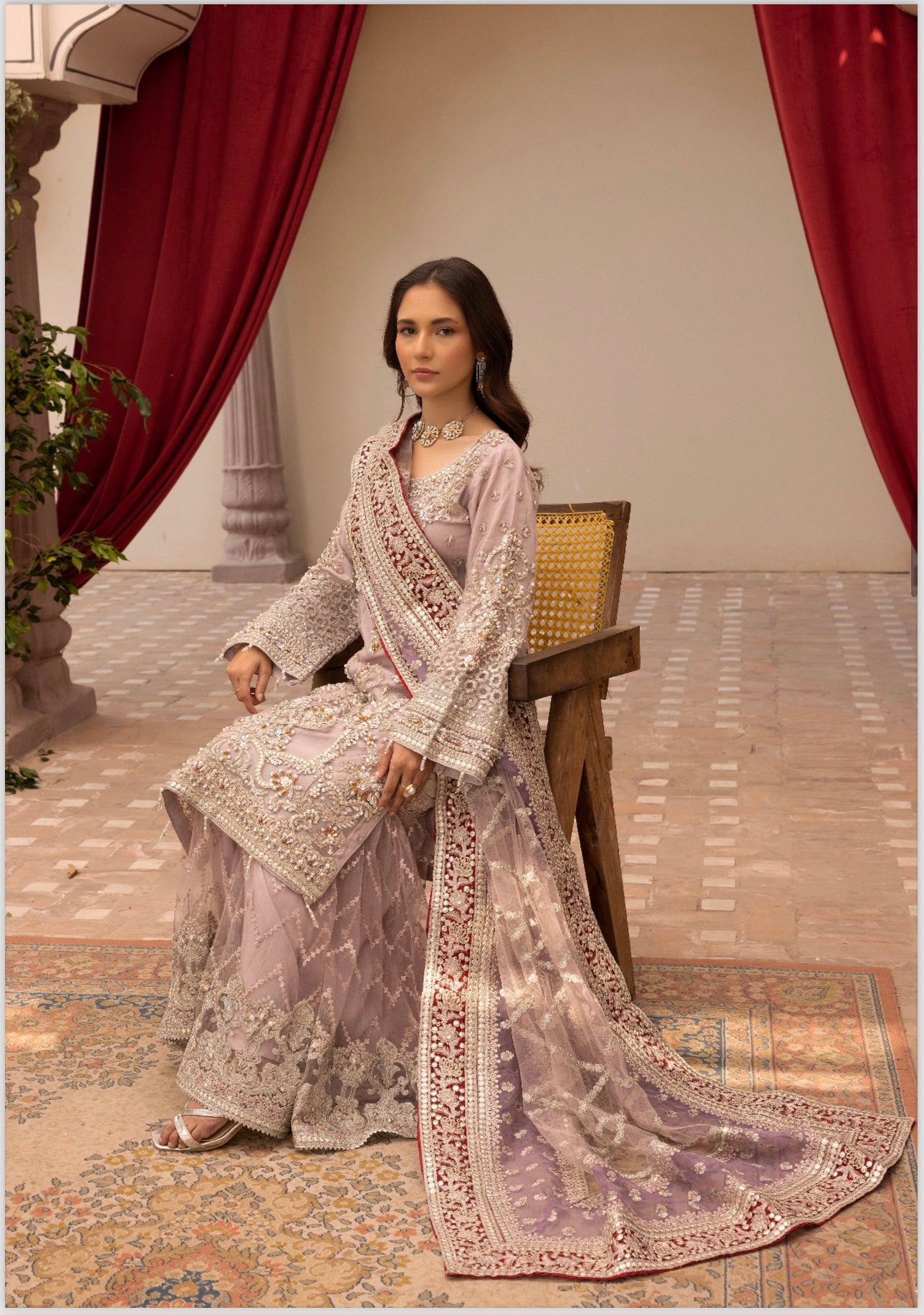 Simrans 3 piece lux wedding wear_100185 Pakistani ladies suit B132