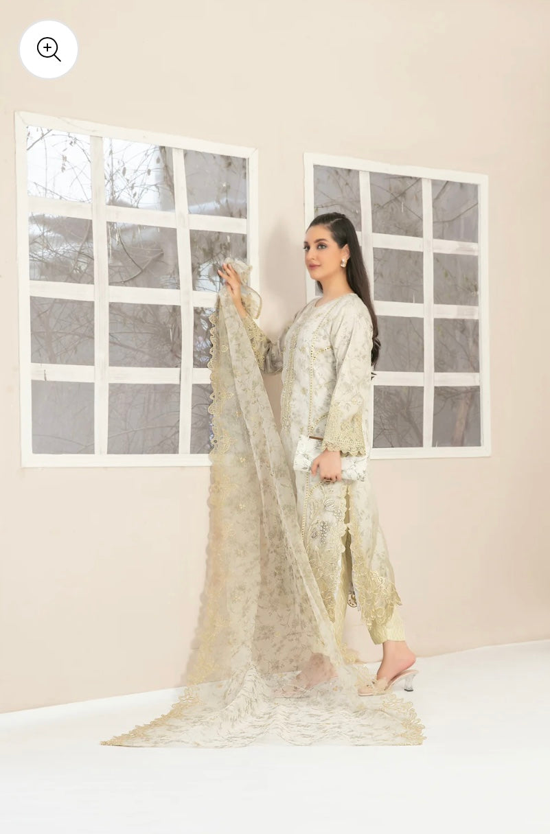 Brit Tawakal 3 piece organza _6071 Pakistani suits B36
