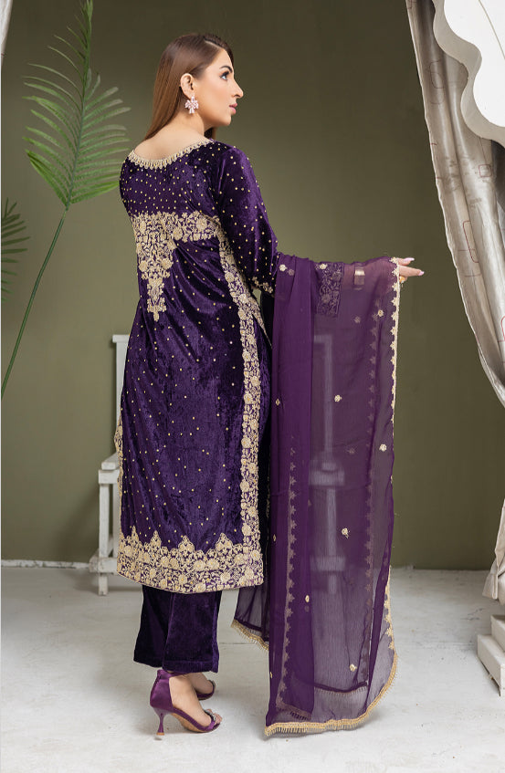 Brit Valvet 3 piece _3020 purple B5
