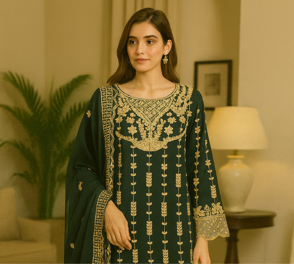 Brit 3 piece chiffon _81042 Pakistani ladies suit B229
