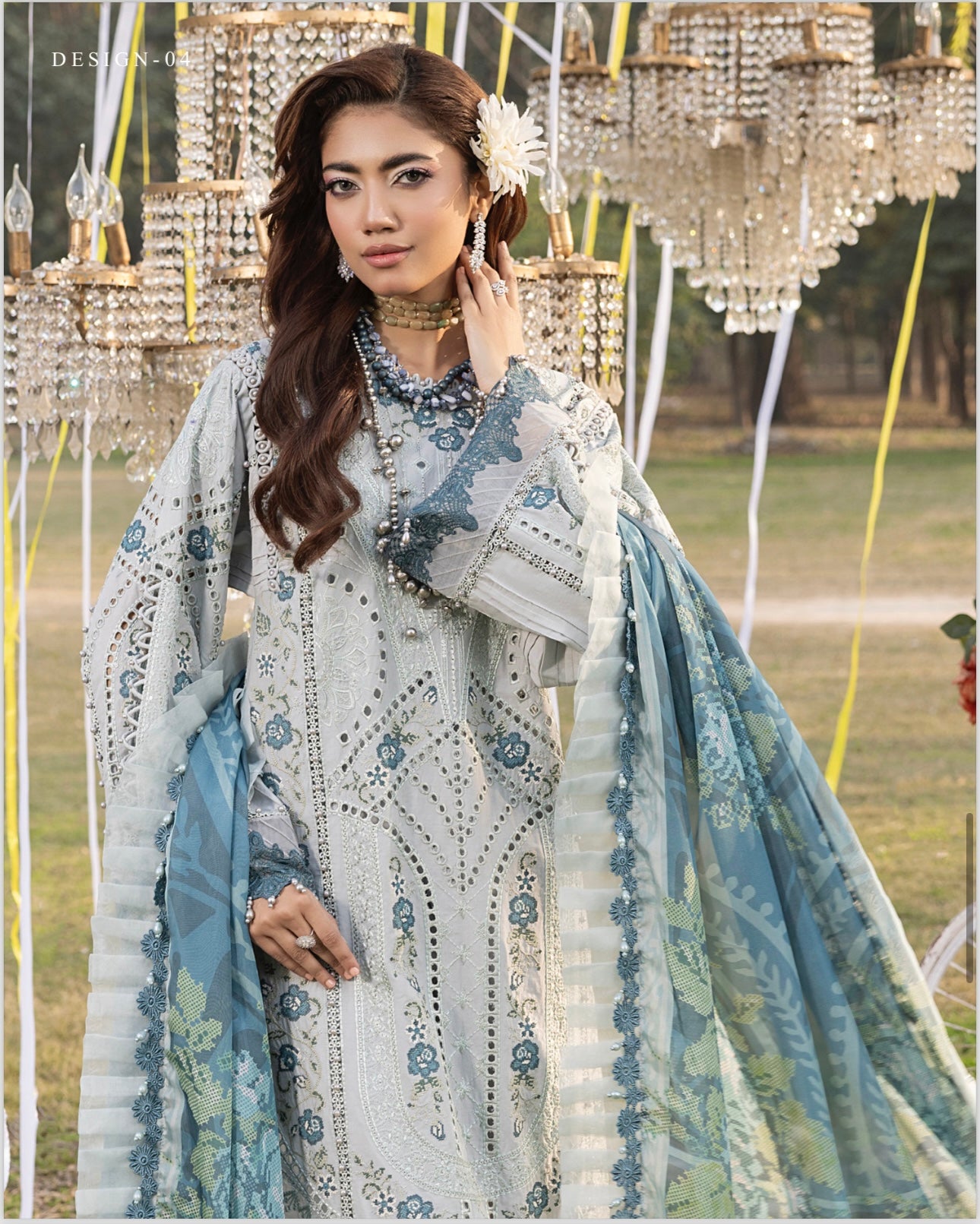 TT 3 piece embroidery lawn _81042 Pakistani ladies suit B219