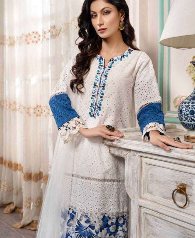 Raniya Designer 3 piece chicken kari _8043 Pakistani suits RCL