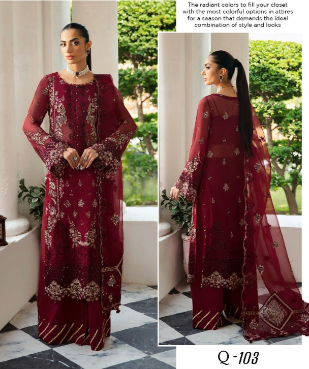 Brit Ramsha luxury chiffon_6094 ladies suit B40