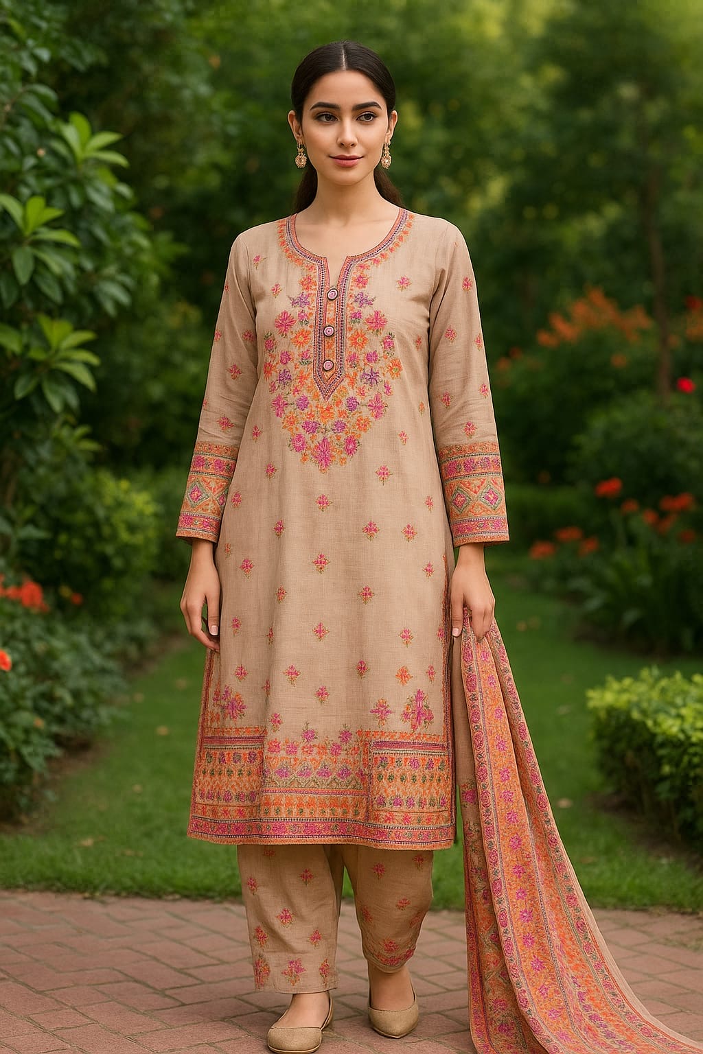 Brit 3 piece luxury linen _81042 Pakistani ladies suit B259