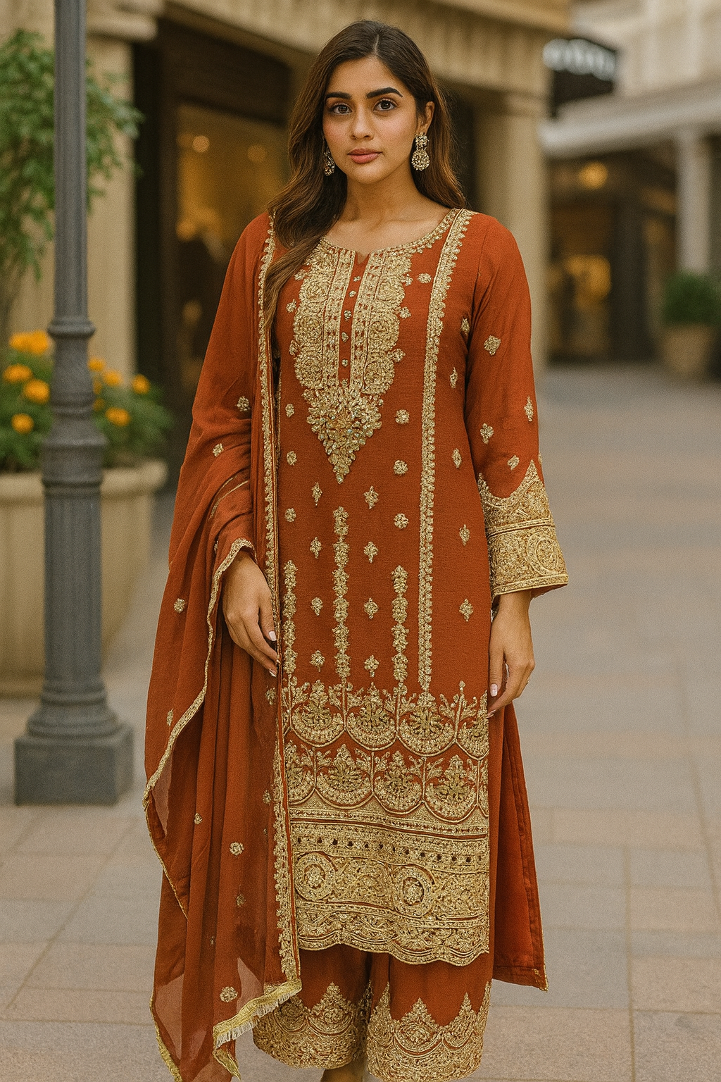 Brit 3 piece chiffon _81042 Pakistani ladies suit B229