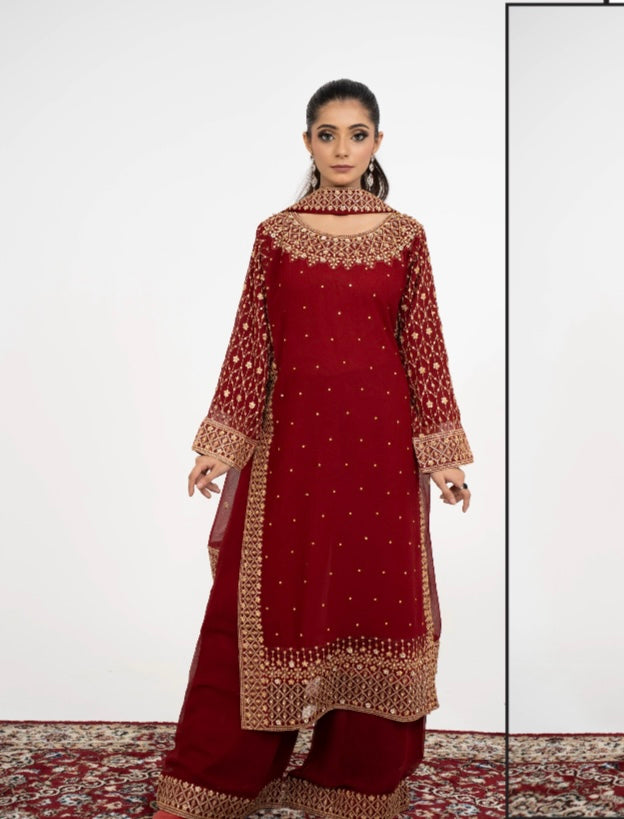 Brit Posh piece chiffon _81042 Pakistani ladies suit B233