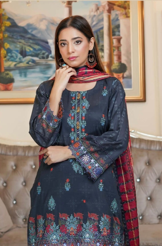 Munira linen 3 piece_1989 Pakistani ladies suit B63