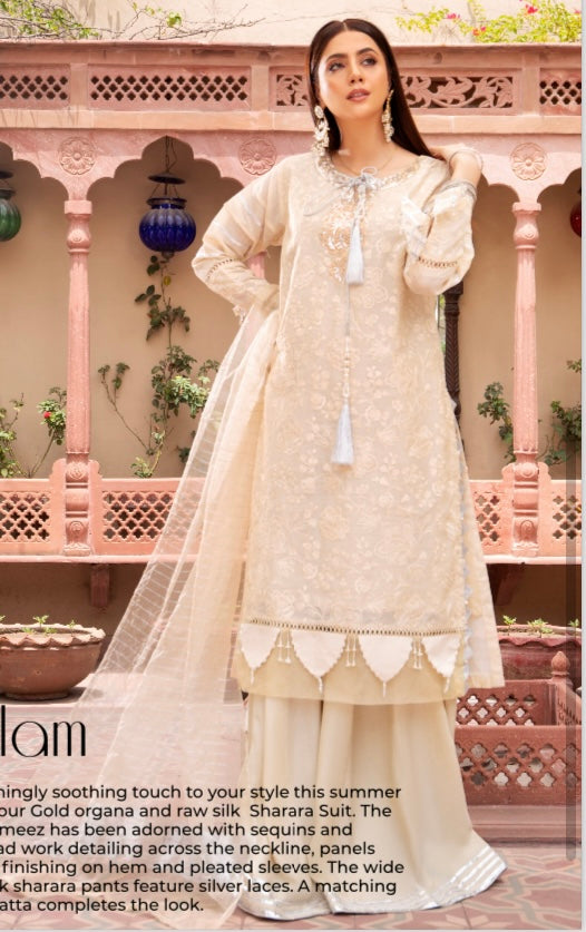 Raniya Designer 3 piece chicken kari _8047 Pakistani suits RCL