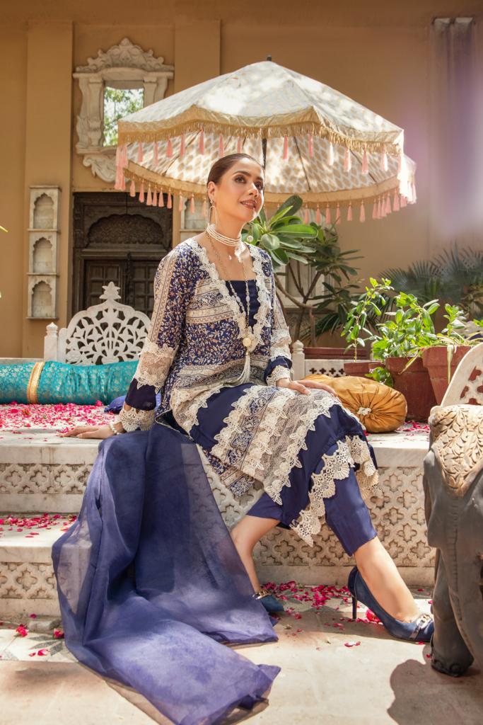 Raniya Designer 3 piece chicken kari _8053 Pakistani suits RCL