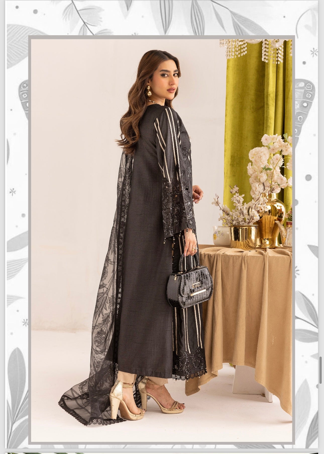 Maria B inspired Mother and Daughter 3 piece silk_10040 B105