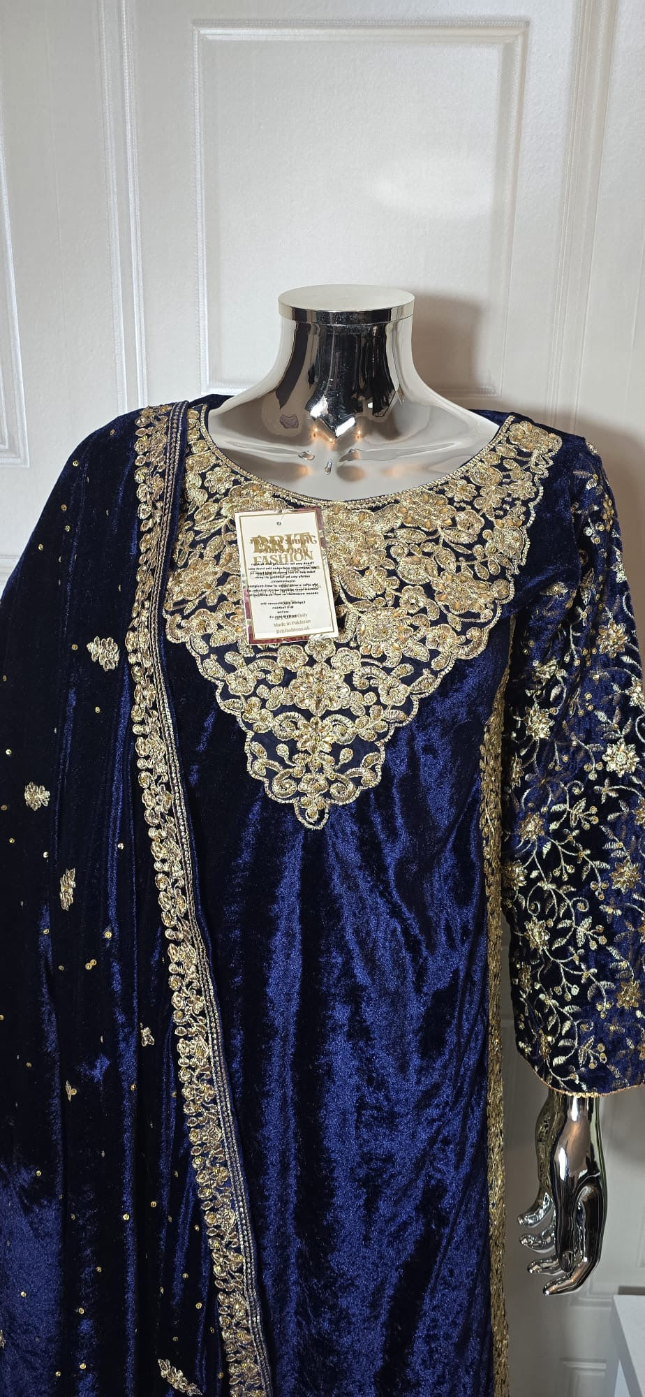 Brit Valvet 3 piece Valvet shawl_D2 navy