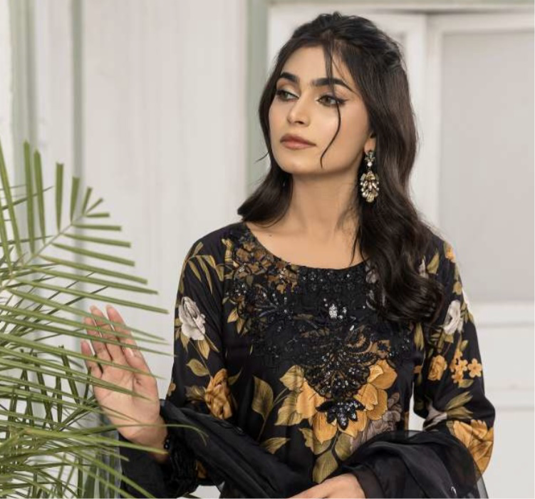 Simrans 3 piece linen_6084 Pakistani ladies suit B38
