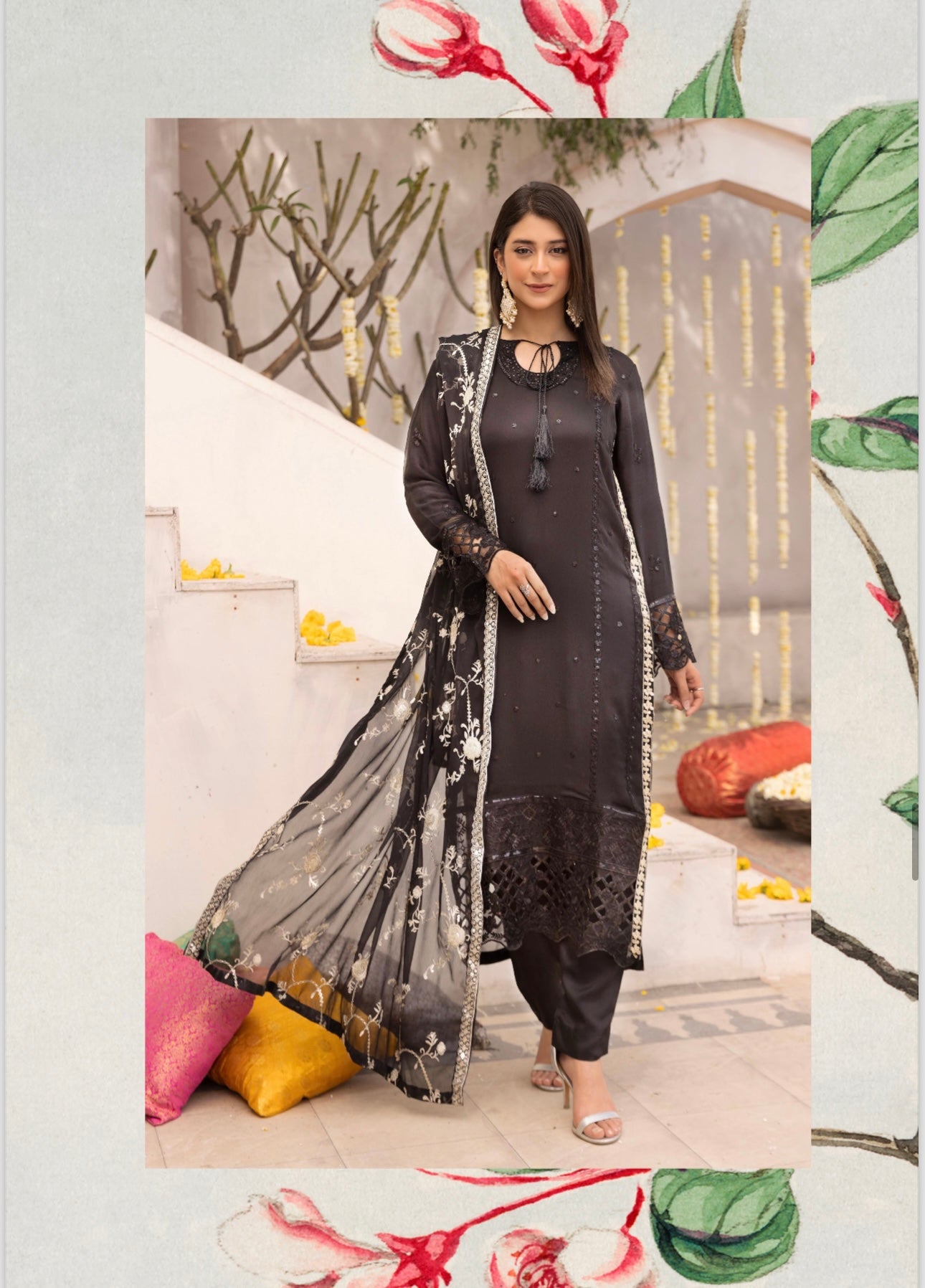 Simrans 3 piece lux wedding wear_100181 Pakistani ladies suit B131