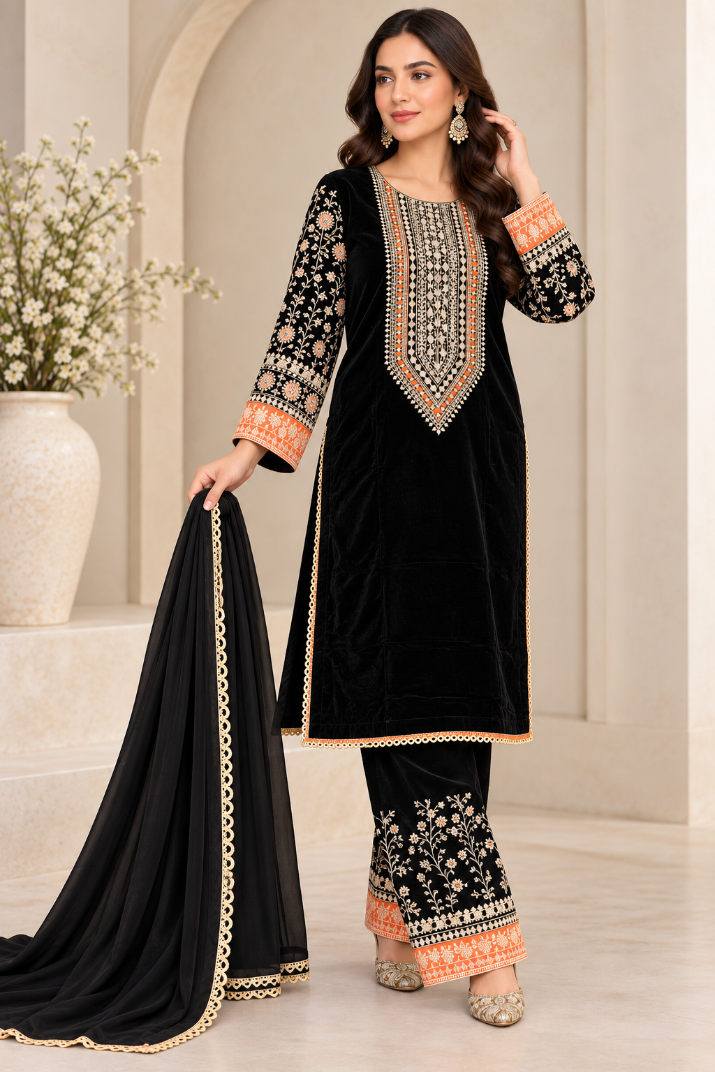 BRIT- GL 3 piece valvet designer collection B794