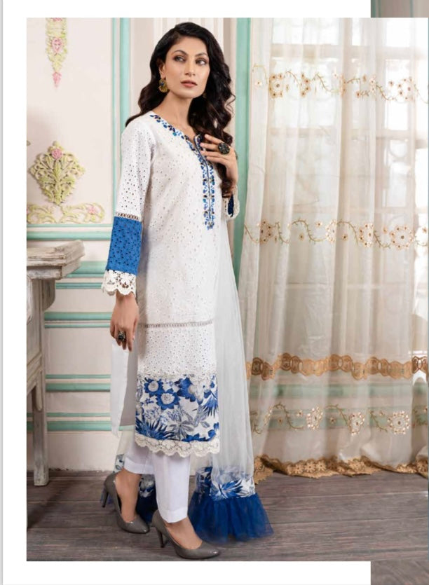 Raniya Designer 3 piece chicken kari _8043 Pakistani suits RCL