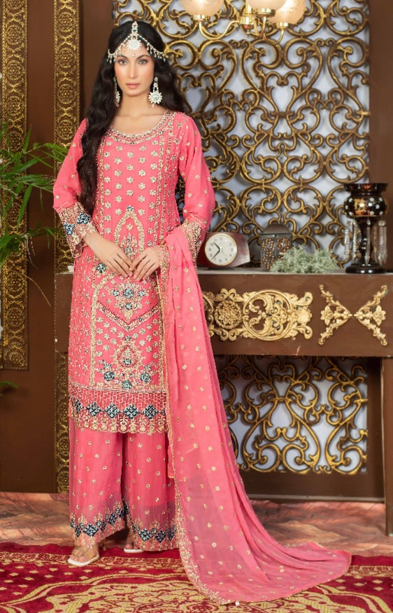 Brit 3 piece chiffon _9030 Pakistani suits B82