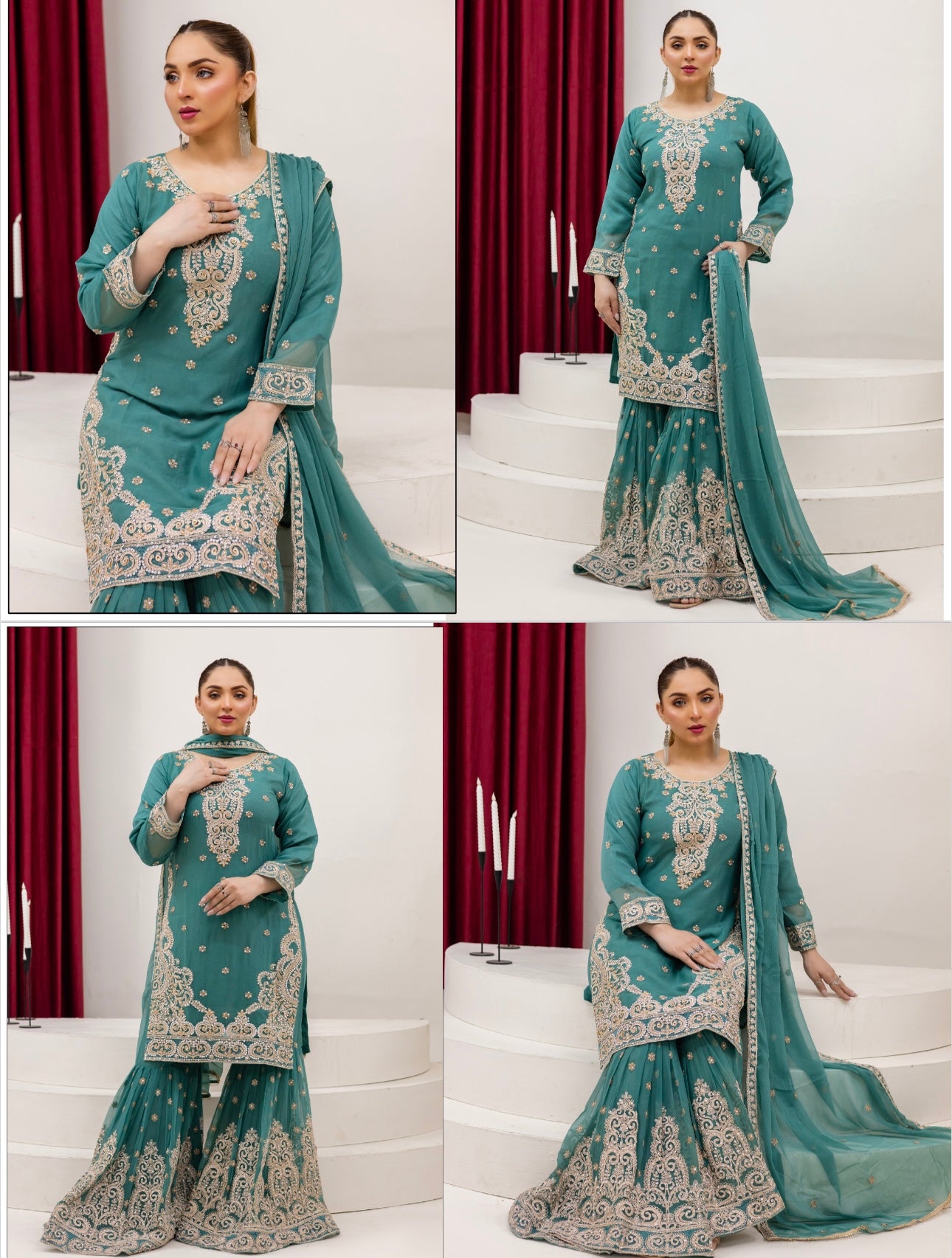 Brit 3 piece chiffon _81042 Pakistani ladies suit B268