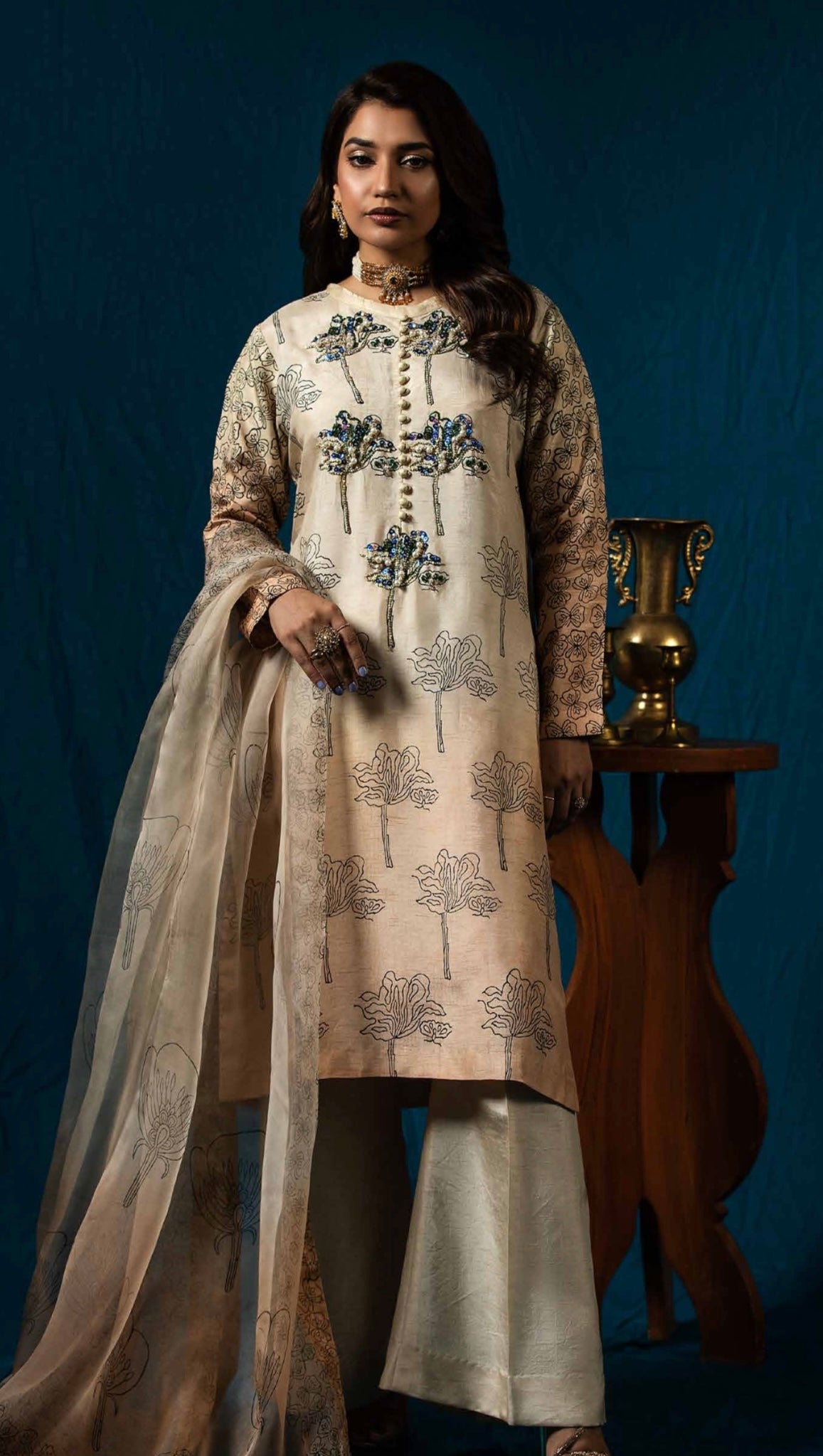 Raniya Designer 3 piece Raw silk_8050 Pakistani suits RCL