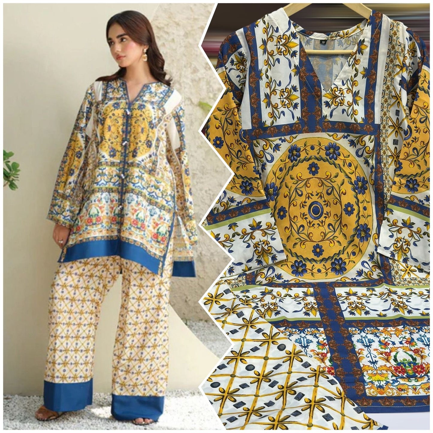 Brit 2 piece silk_100125 Pakistani ladies suit B122
