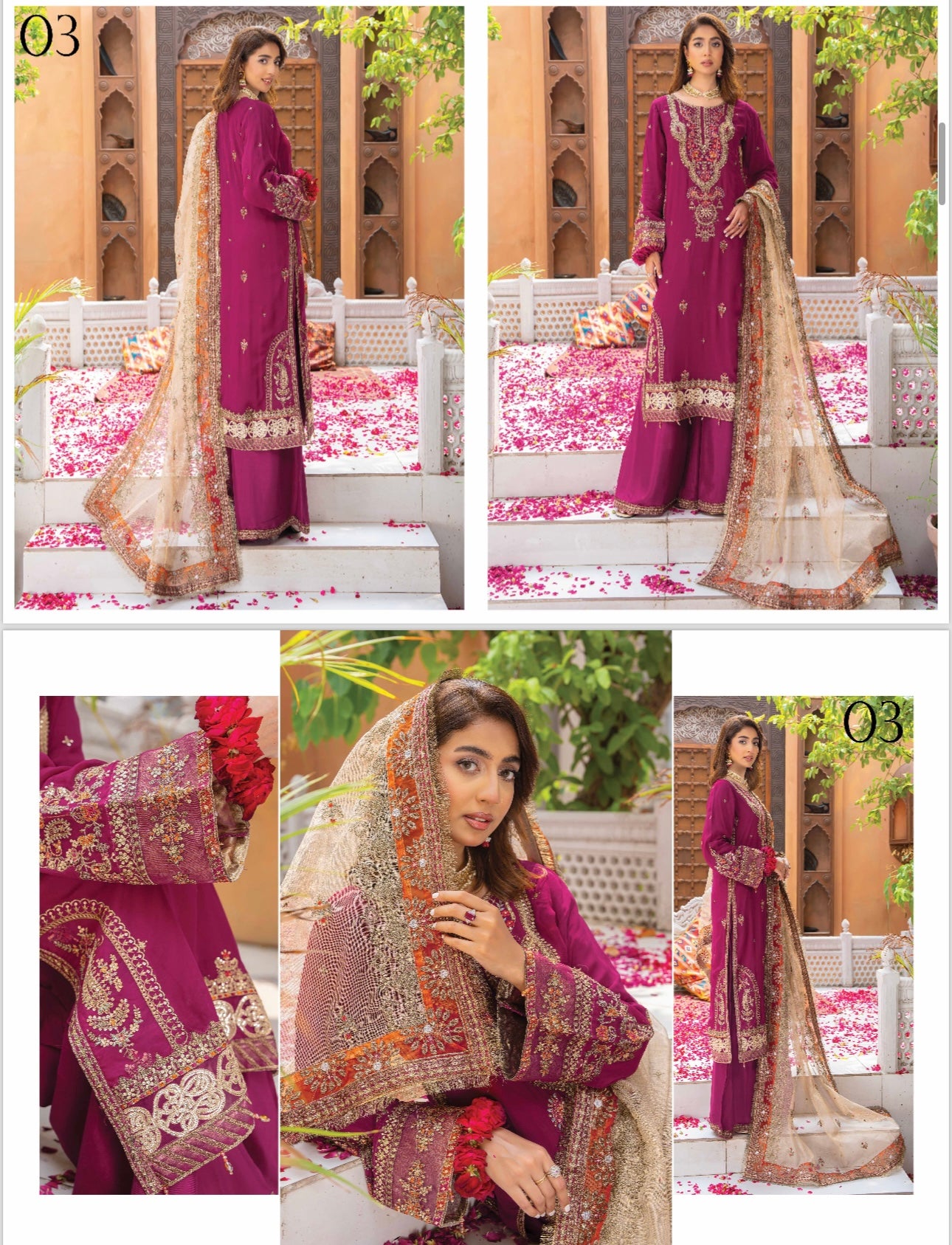 Areej original Designer 3 piece luxury chiffon_81042 Pakistani ladies suit B248