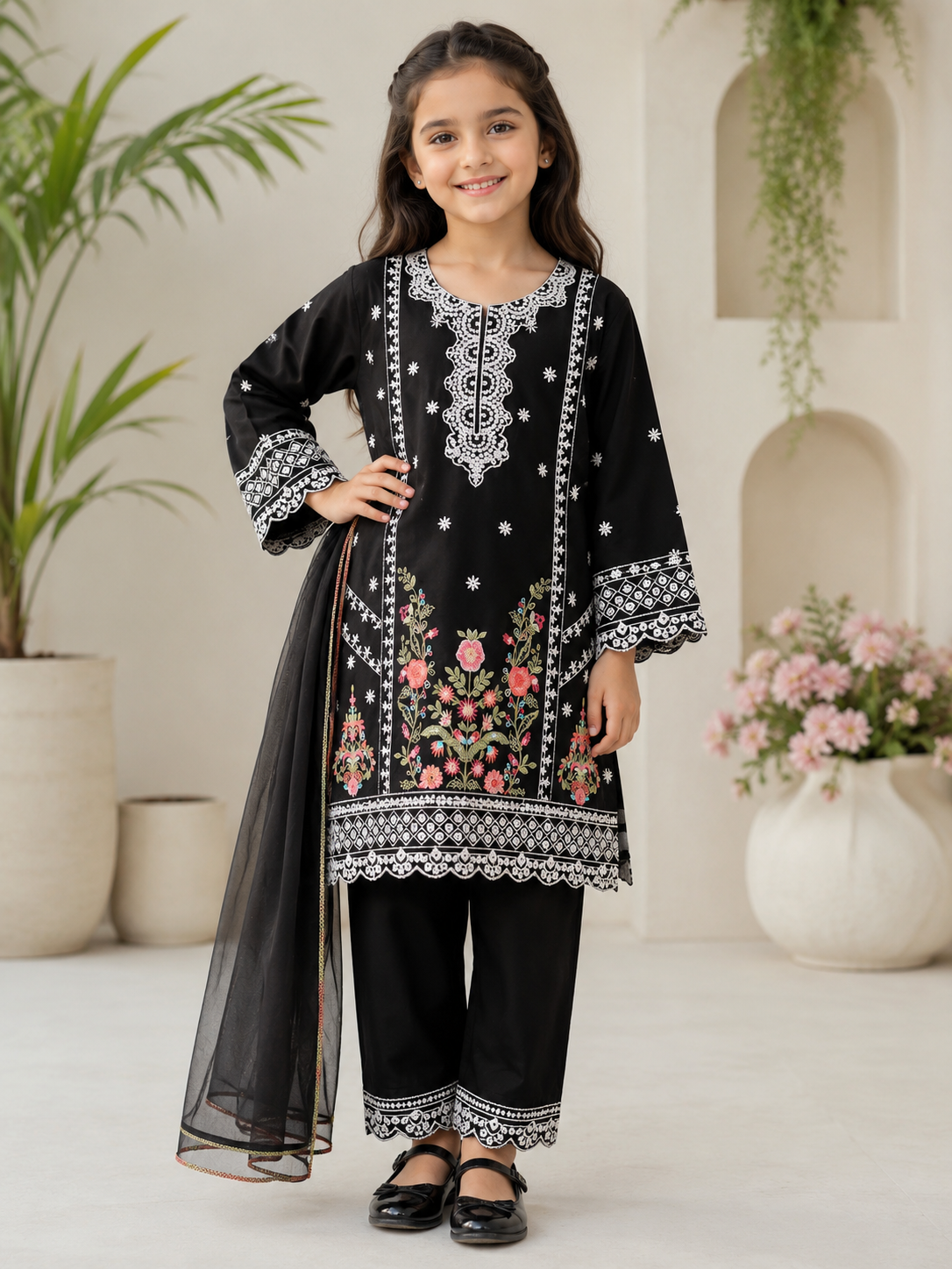 Kids 3 piece cotton lawn collection B676