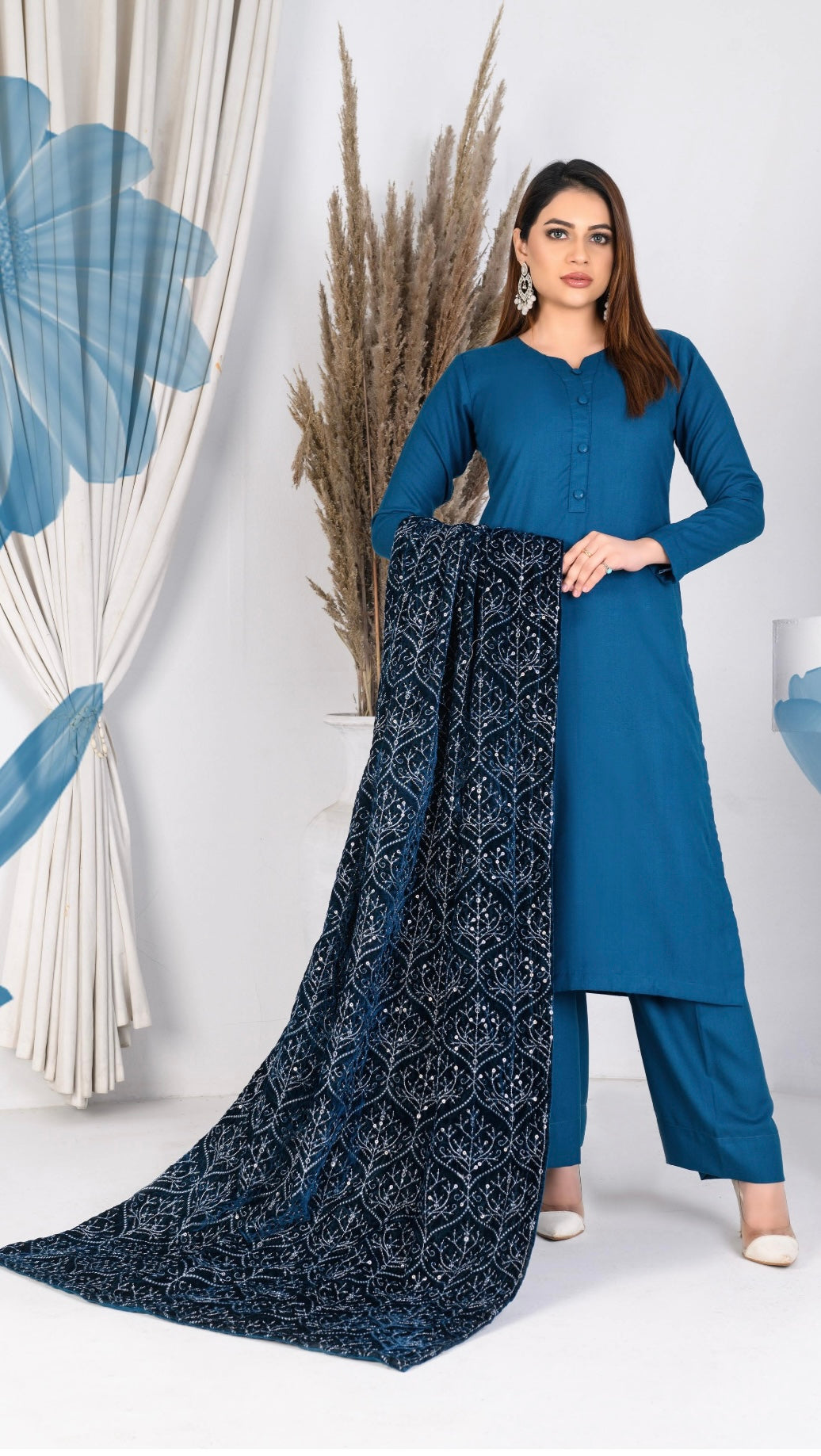 Simrans 3 piece Dhanak_6049 Pakistani ladies suit B17