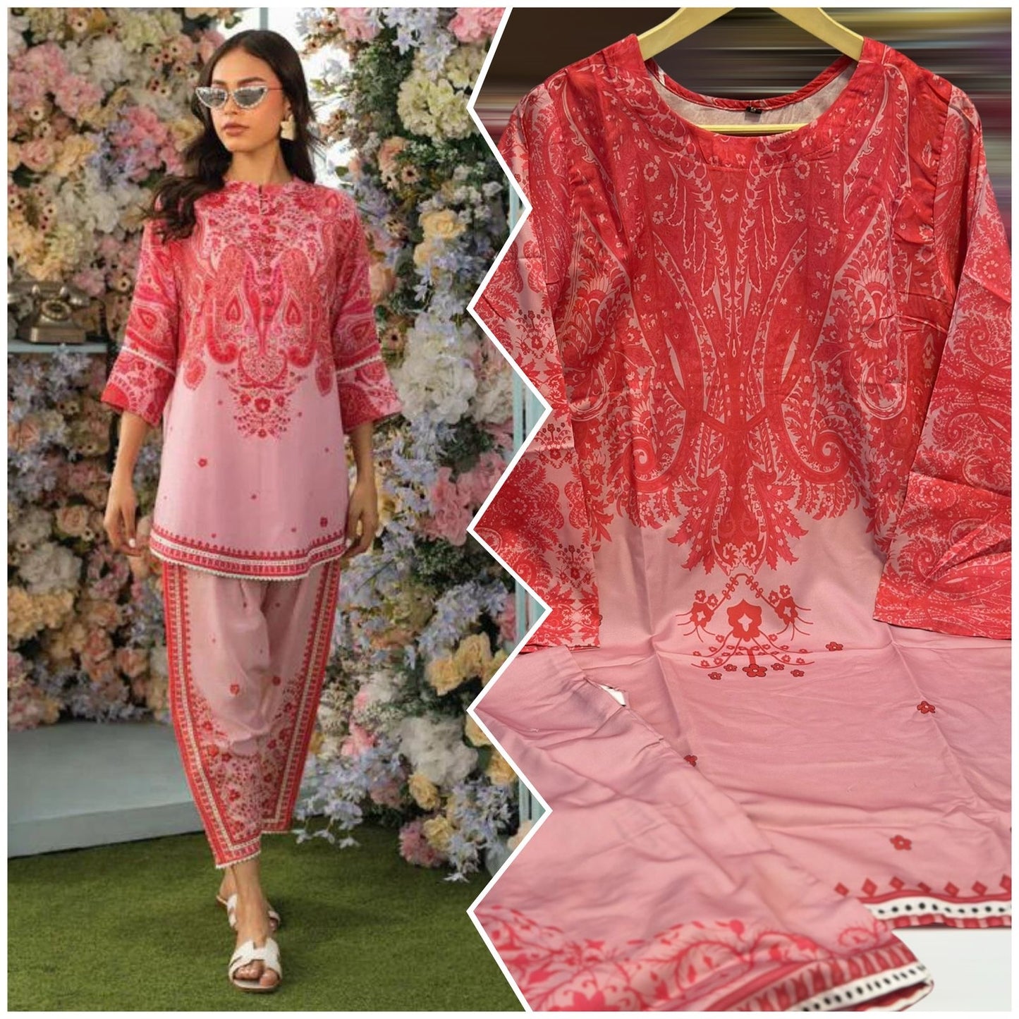 Brit 2 piece silk_100126 Pakistani ladies suit B122