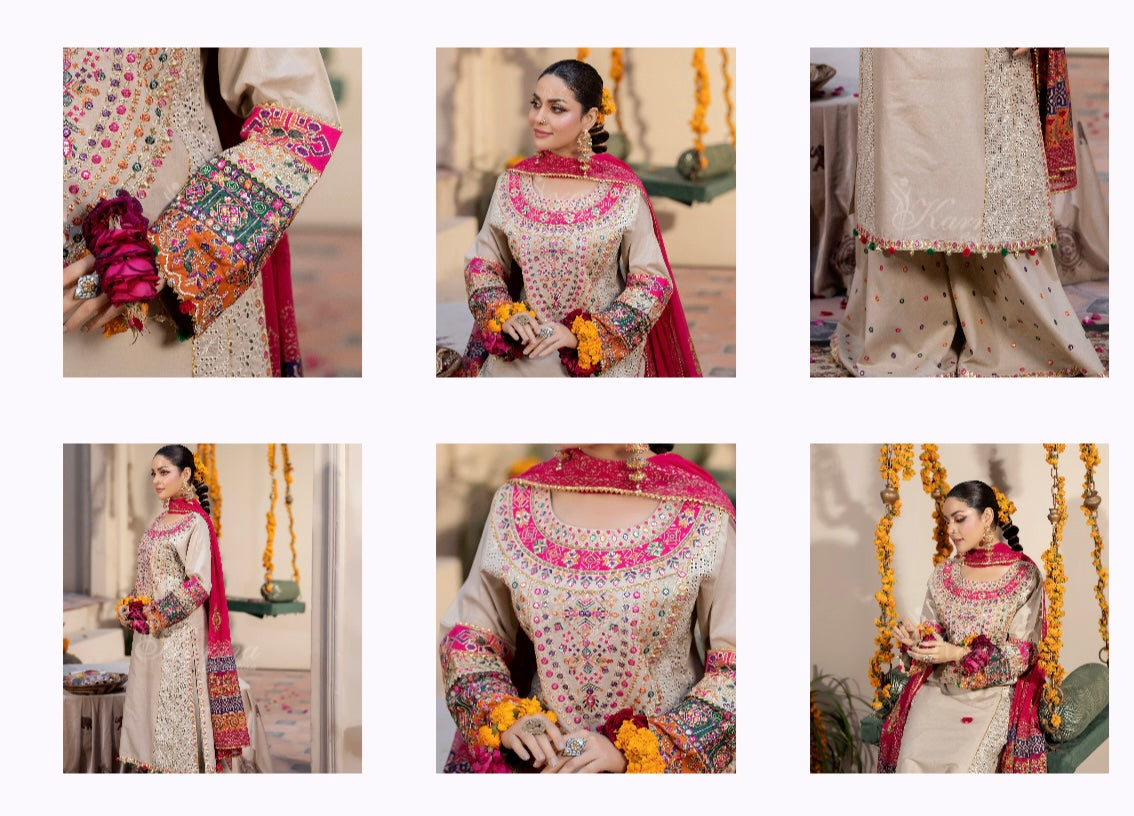 Karma afreen _9059 3 piece suit B86