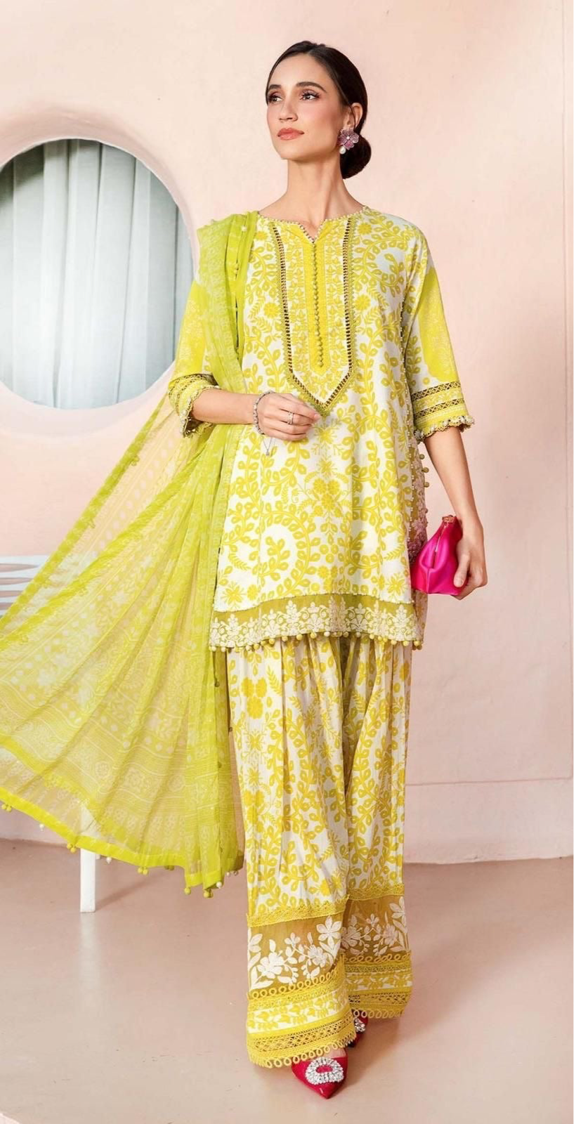 M Print inspired 3 piece luxury lawn_81042 Pakistani ladies suit B199