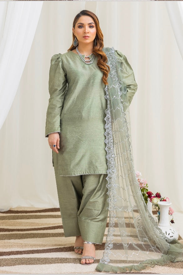 FARSHI SHALWAR 3 piece Raw silk_10081 Pakistani suits for ladies B114