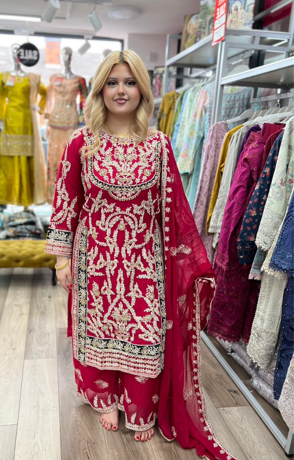 Brit 3 piece luxury chiffon_81042 Pakistani ladies suit B243