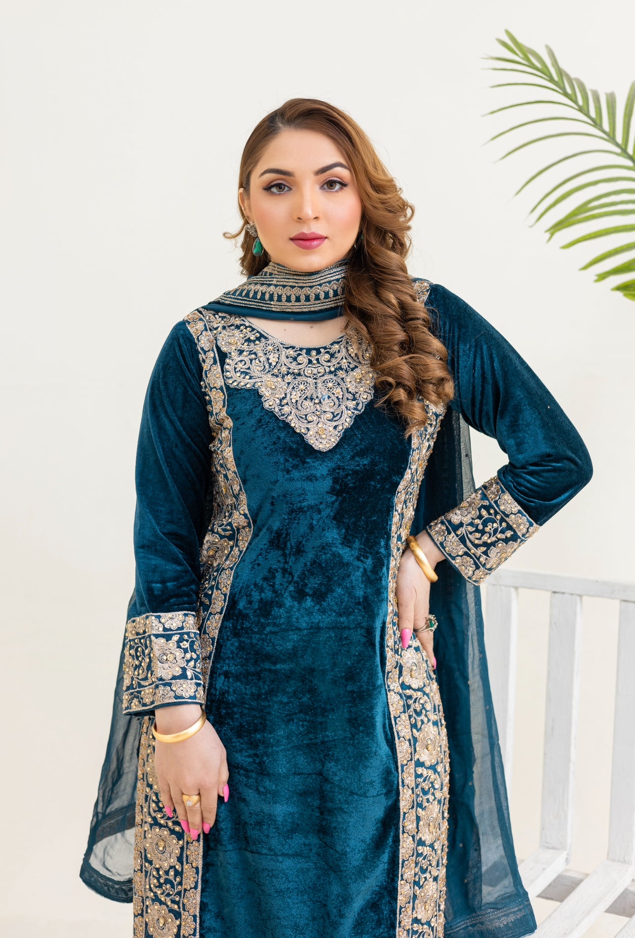 Brit 3 piece velvet _2058 ladies Pakistani suit B29