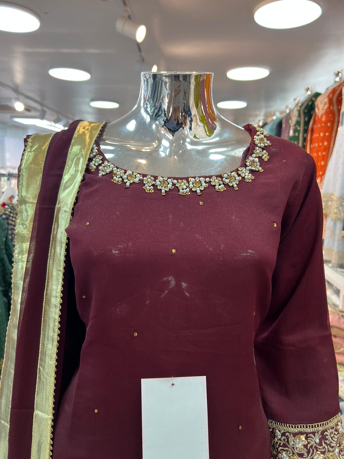 BRIT 3 piece lux CHIFFON_100311 Pakistani ladies suit B209