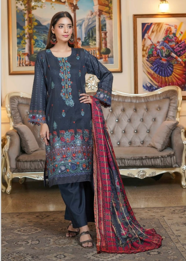 Munira linen 3 piece_1989 Pakistani ladies suit B63